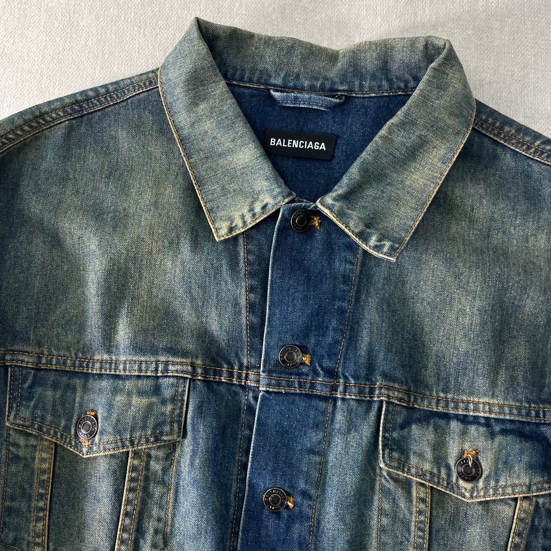 100 발렌시아가 2018 데님 자수 청자켓 상품이미지3