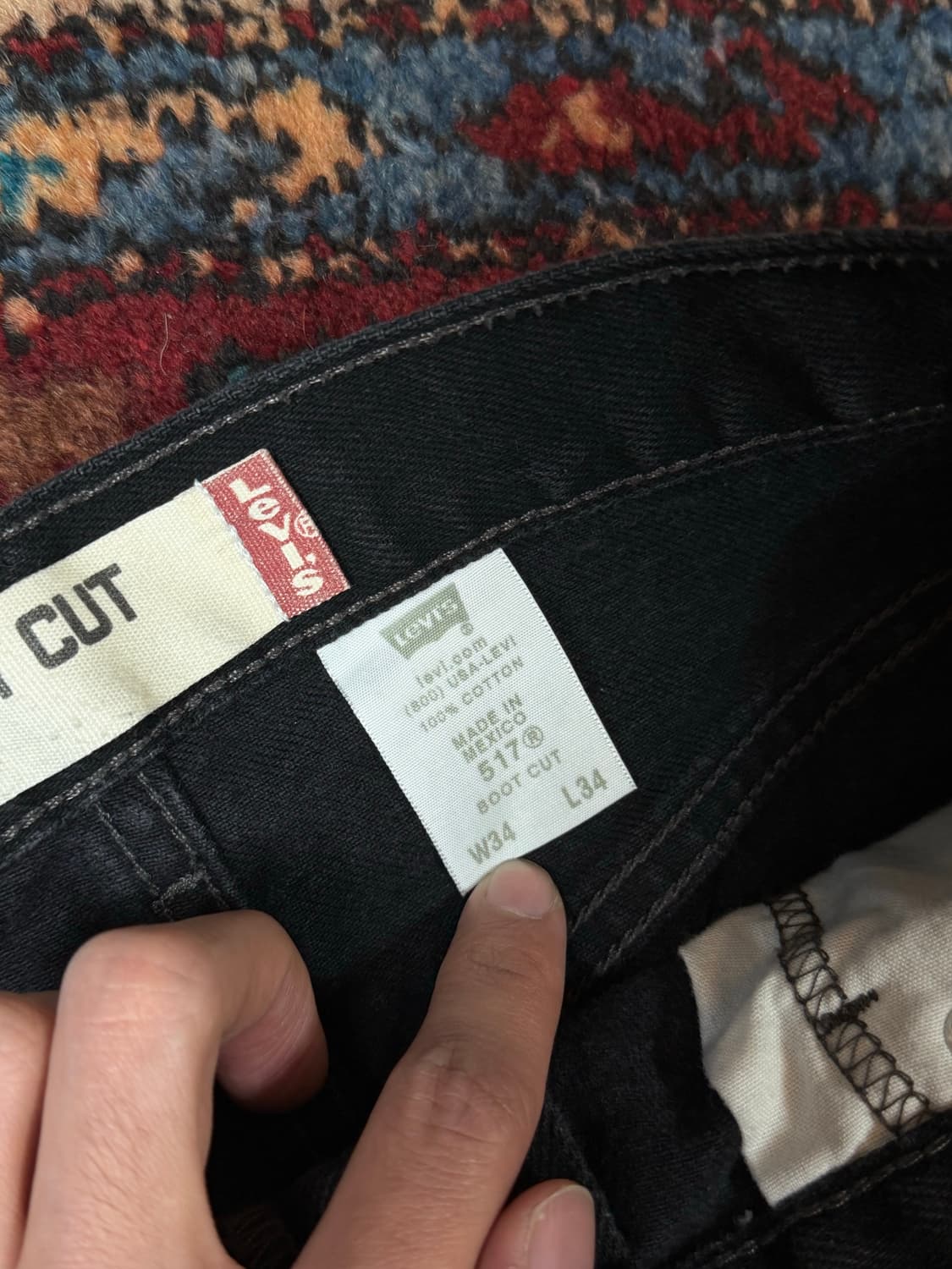 00's 리바이스 517 블랙 부츠컷 플레어진 상품이미지9