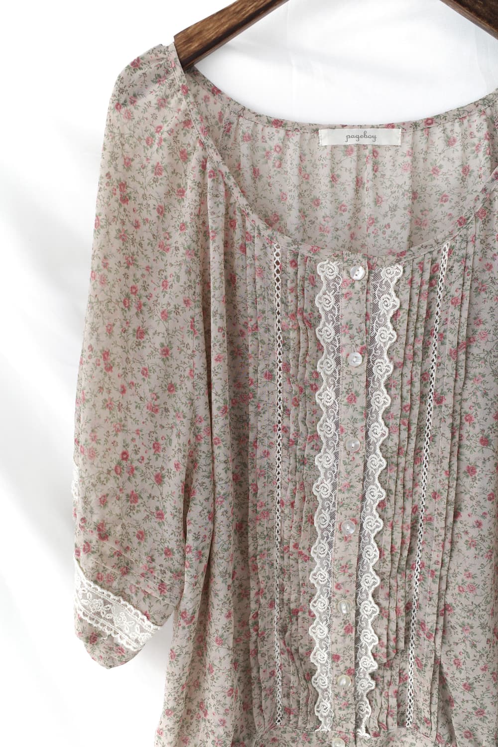 flower lace blouse  상품이미지3