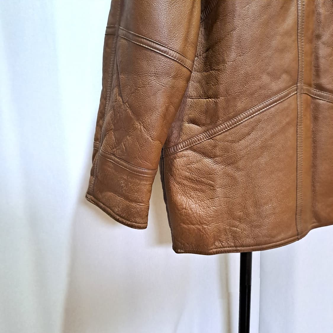 (택포) 양가죽 양털 브라운 무스탕 자켓 L B302 상품이미지6