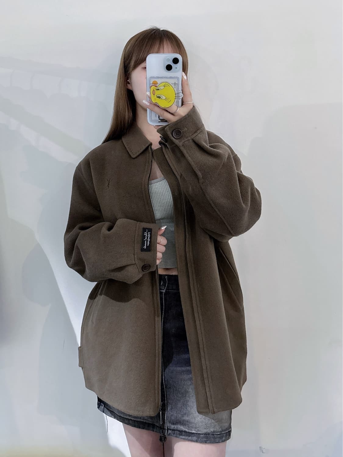 YSL 90’s 모카브라운 핸드메이드 울 자켓 상품이미지1