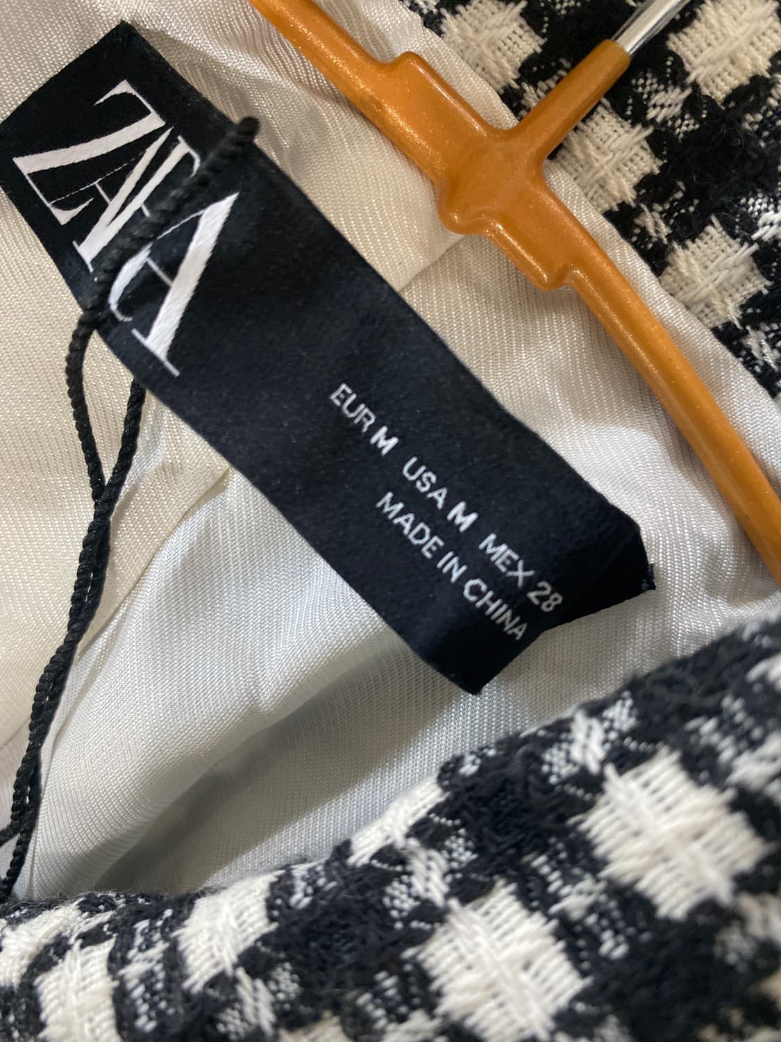 새상품) 자라 체크 트위드 크롭 자켓 상품이미지6