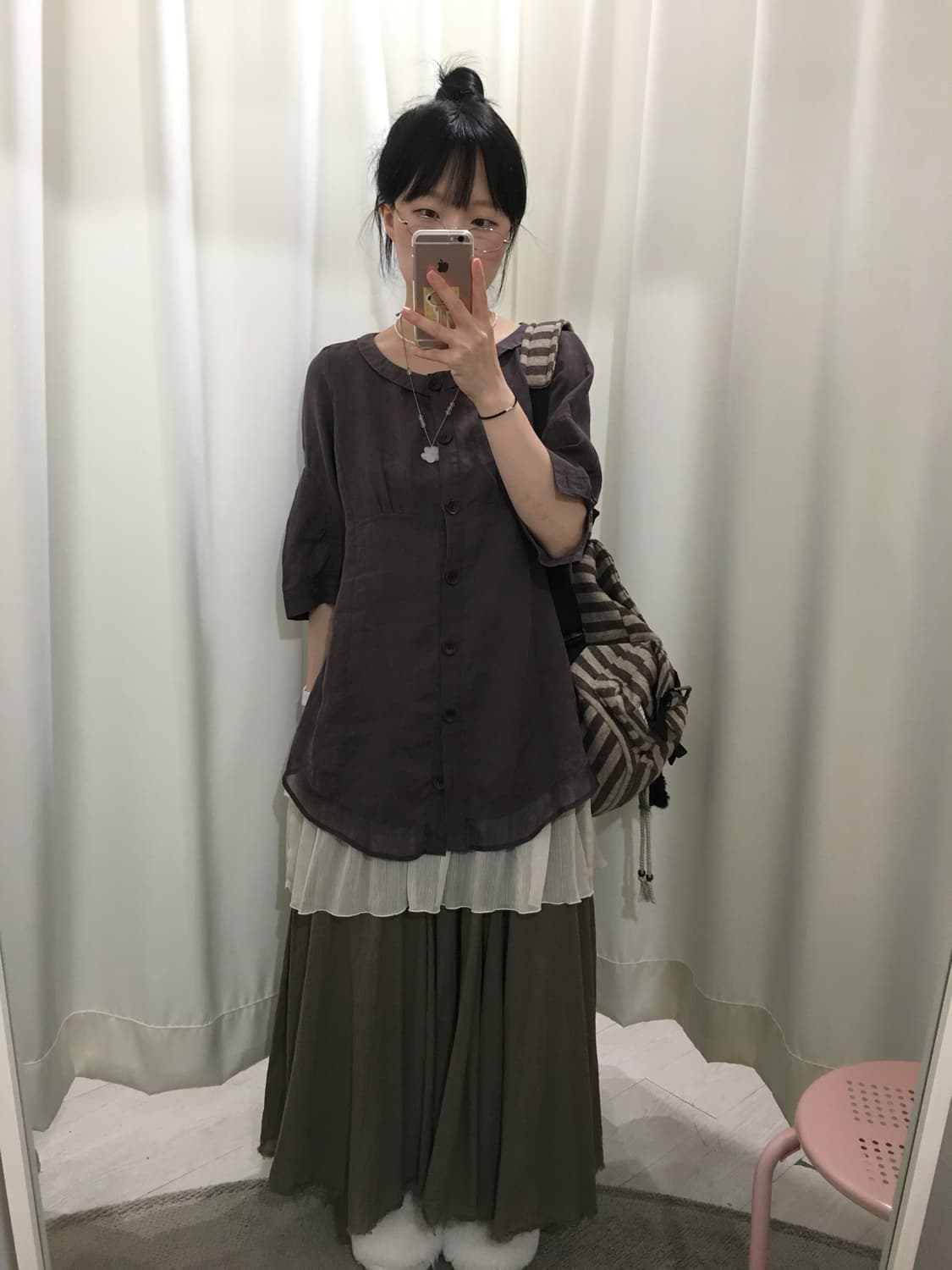 린넨 둥카라 블라우스 상품이미지3