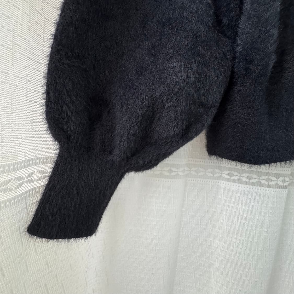 블랙 브이넥 보들퍼 브이넥 니트 가디건 프리 상품이미지5