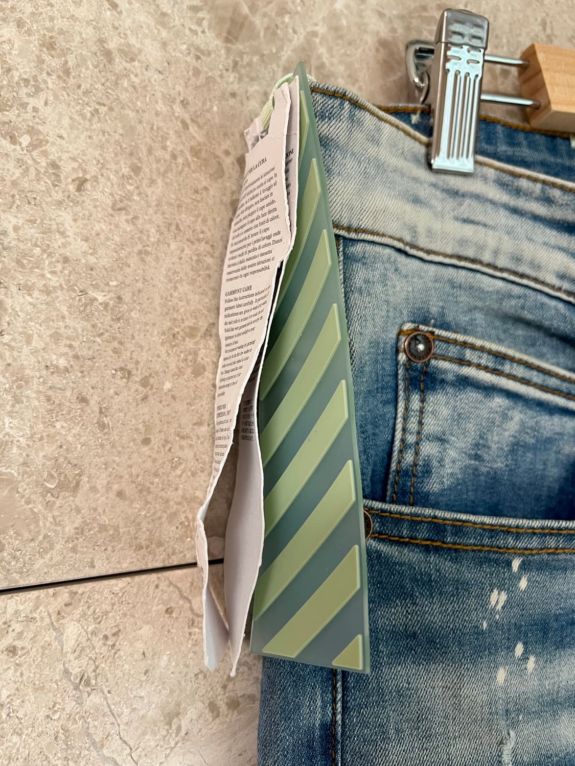 Off-White 프린팅 데님 청바지 34 정품 상품이미지5