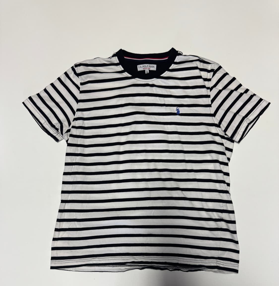 Us 폴로 아센 24년도 스트라이프 반팔 티셔츠 M ~ L 상품이미지1