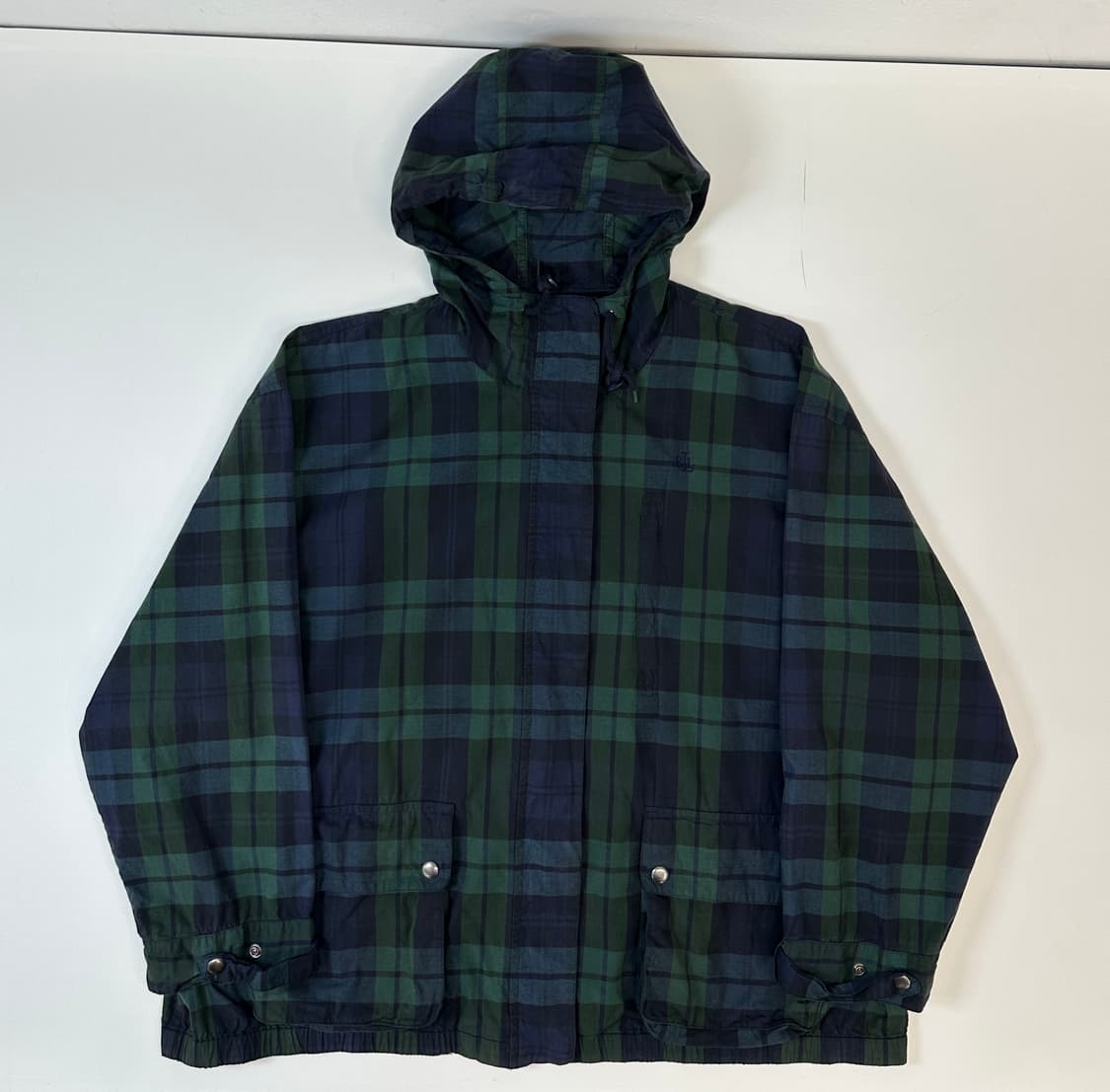 폴로 블랙와치 타탄체크 후드 자켓 야상 L 상품이미지1