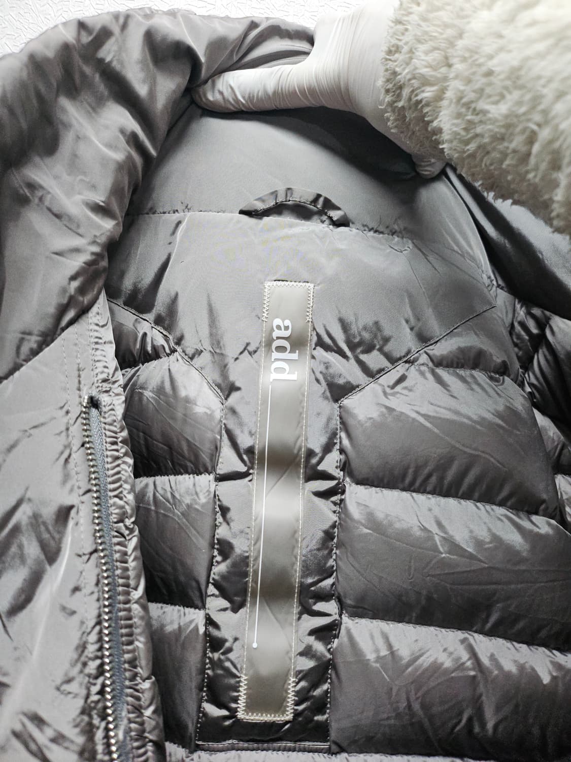 add  애드  넥 워머 벨트 다운 패딩 코트 실버 usa 4 상품이미지7