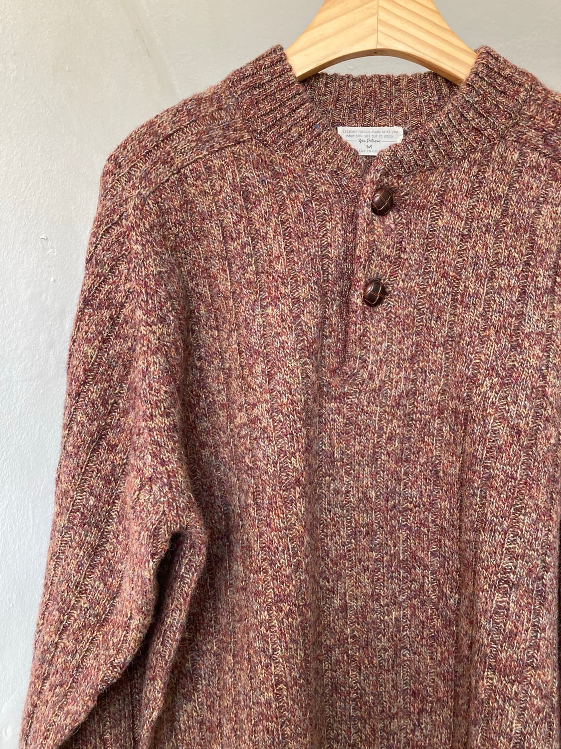 울 100% two단추 니트 상품이미지2