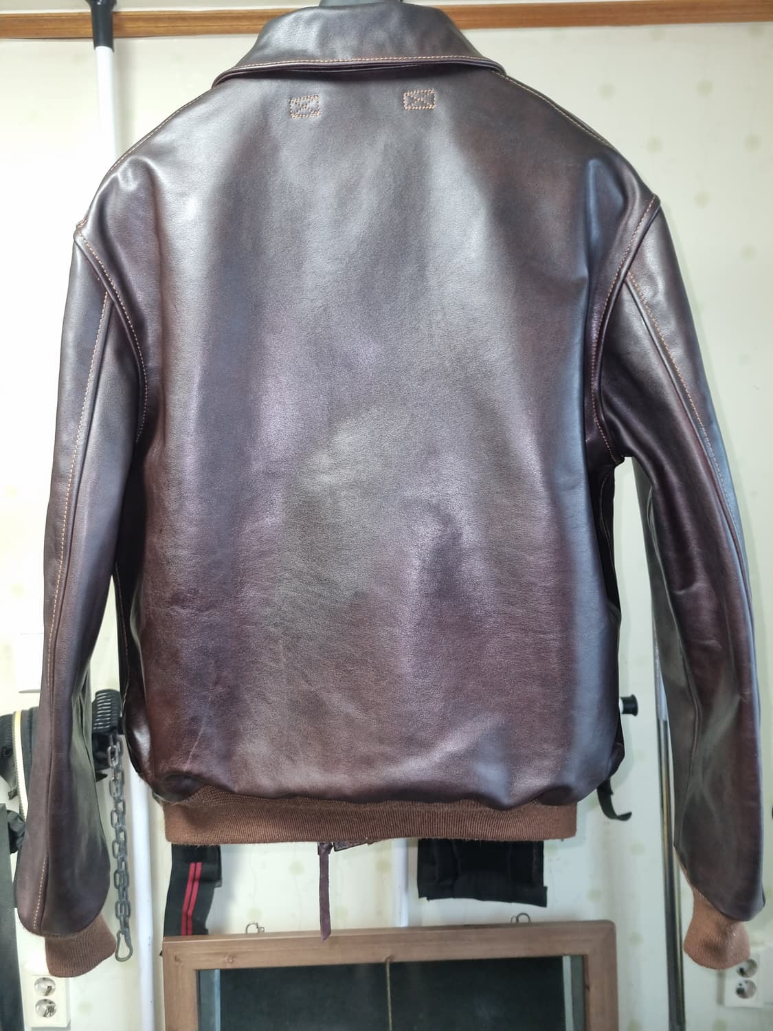 VELUOKLDLY 라지 A2 말가죽 자켓 홀스하이드 상품이미지2