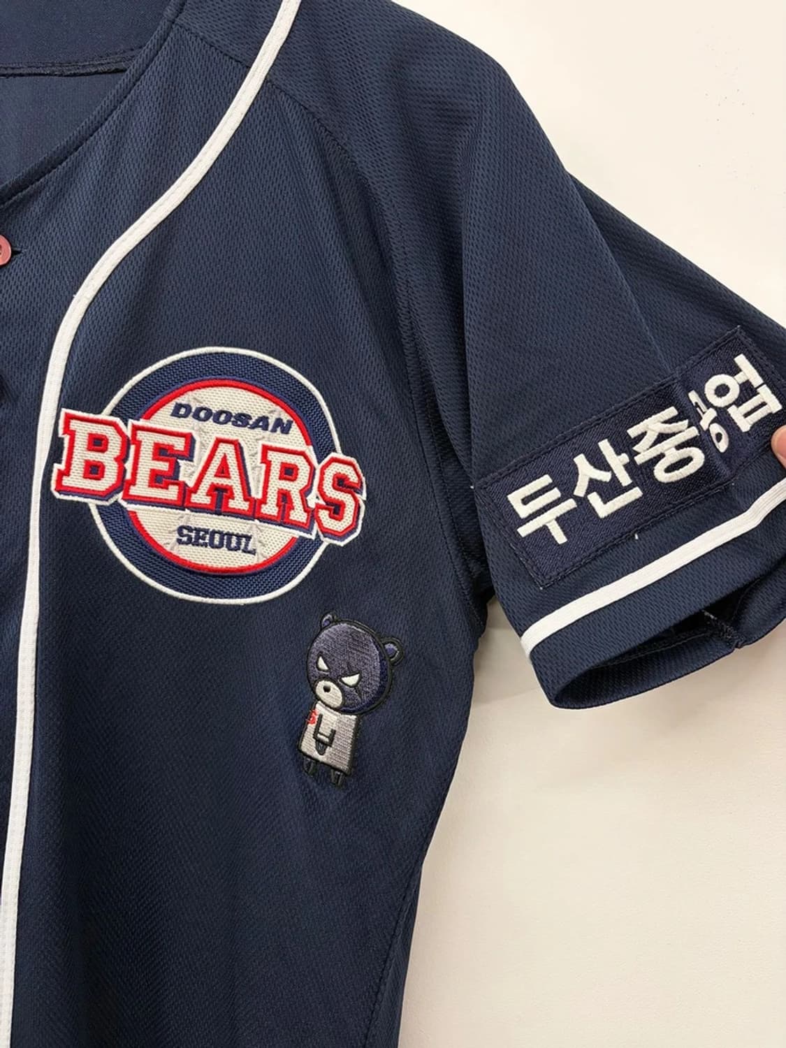 두산 베어스 선수들 사인 패치 반팔 유니폼 PN9705 상품이미지5
