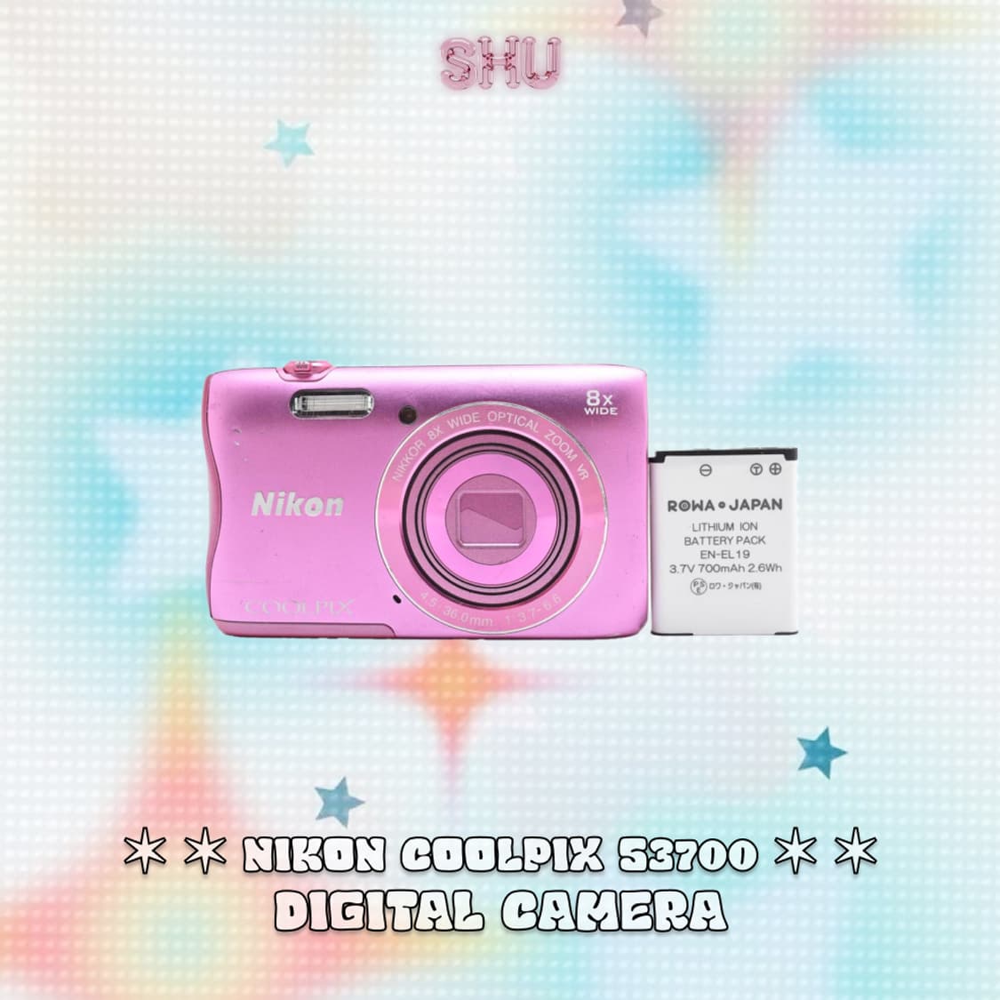 니콘 쿨픽스 S3700 빈티지 디카 핑크 상품이미지2