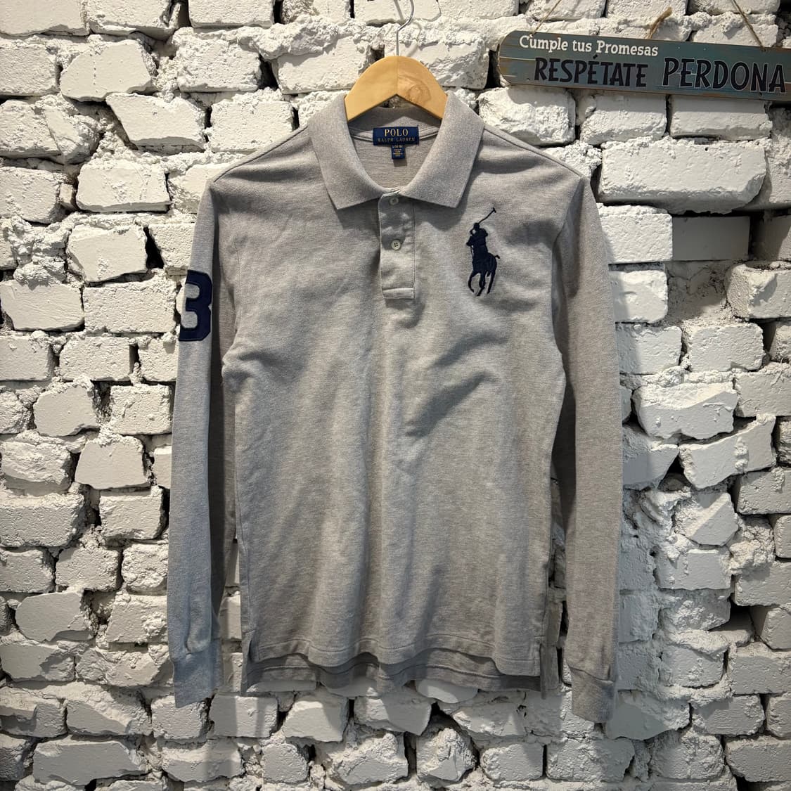 폴로 빅포니 3 빈티지 그레이 카라티셔츠 상품이미지1