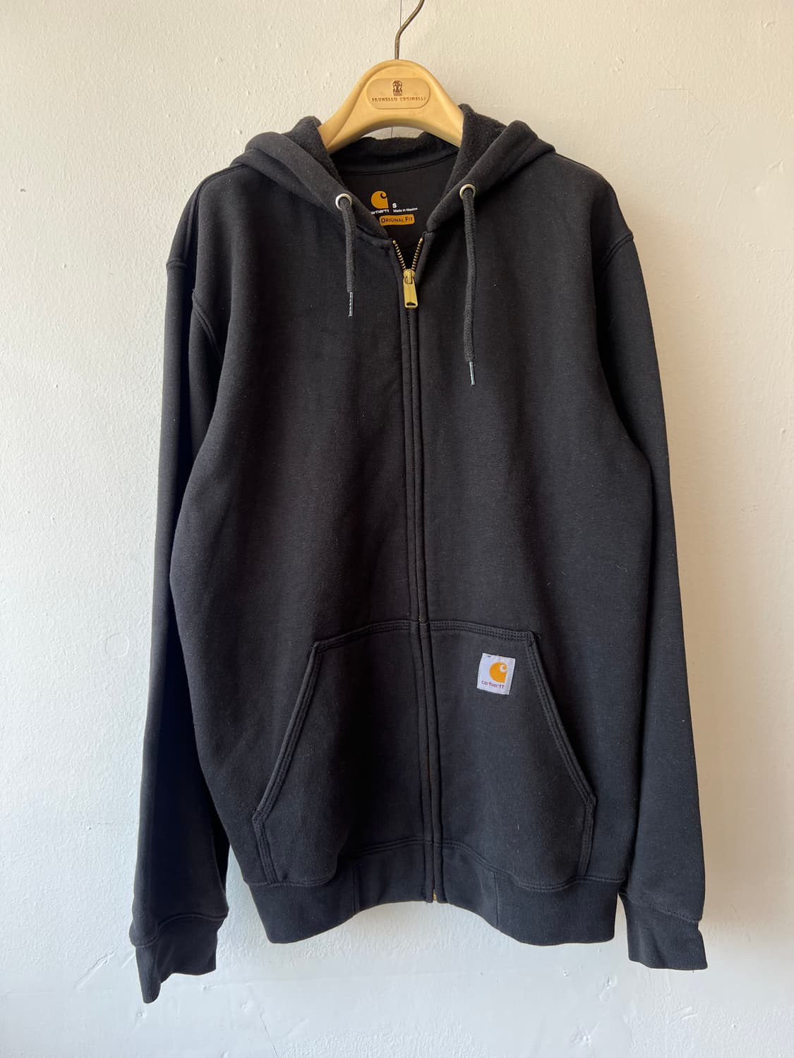 칼하트 남성 블랙 약기모 후드집업점퍼 코튼점퍼 상품이미지2