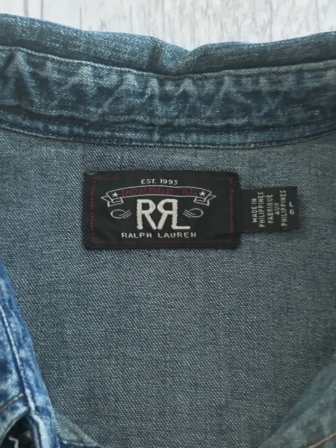 RRL 데님 웨스턴 셔츠 다크워시 L 새상품 상품이미지2