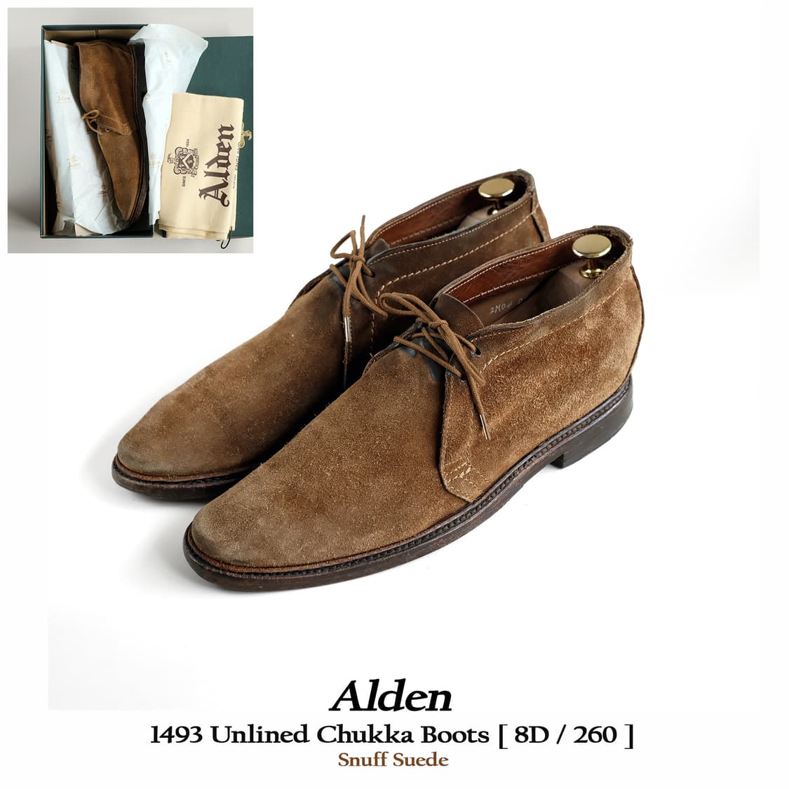 알든 1493 8D 스너프스웨이드 언라인드 처카부츠 상품이미지1