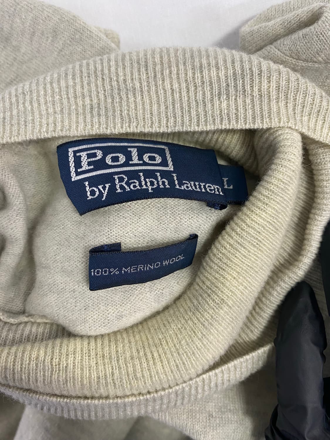 폴로 랄프로렌 울 아이보리 터틀넥 니트 스웨터 L 상품이미지3