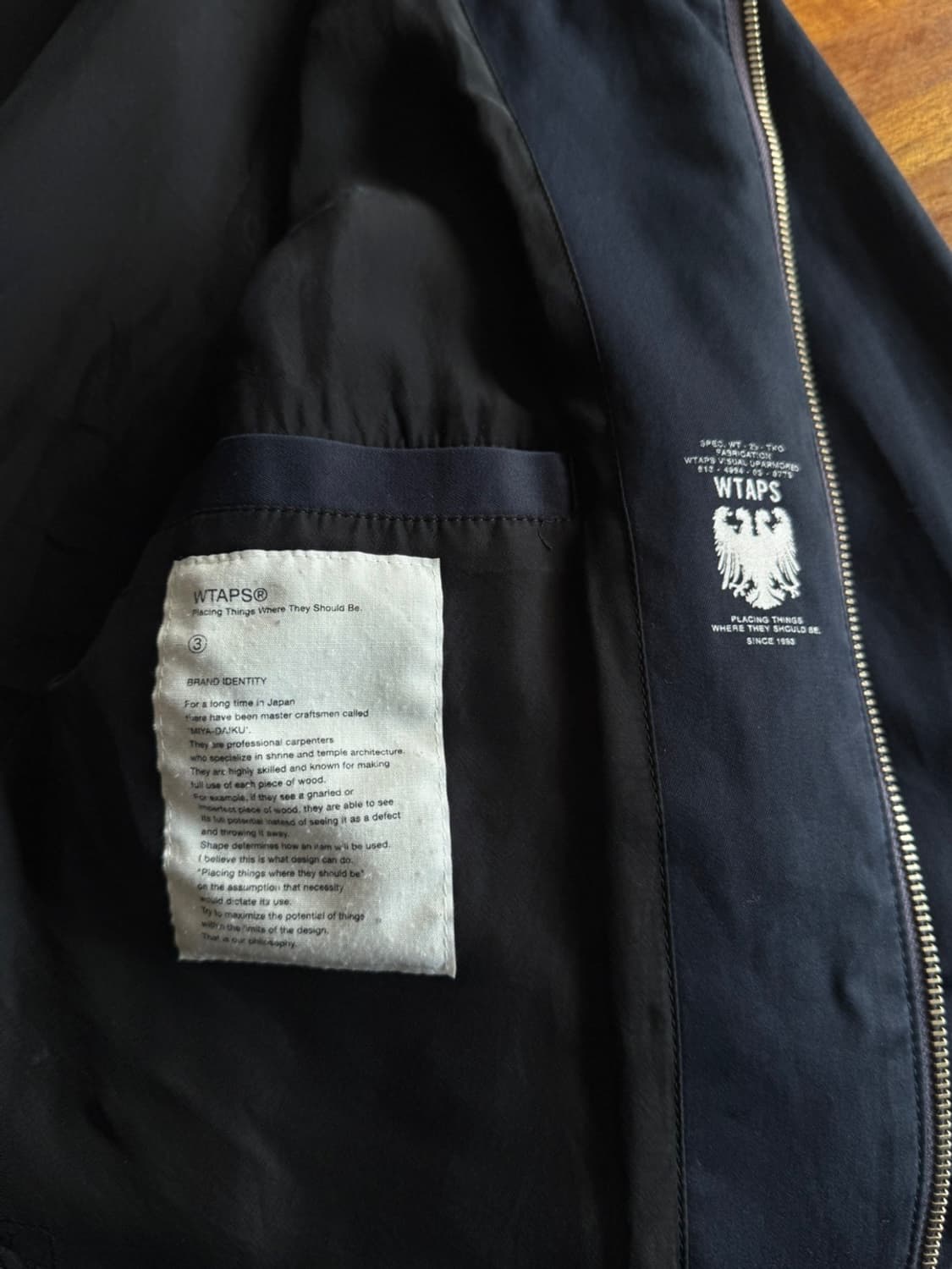 WTAPS 더블탭스 해링턴 자켓 100 상품이미지7