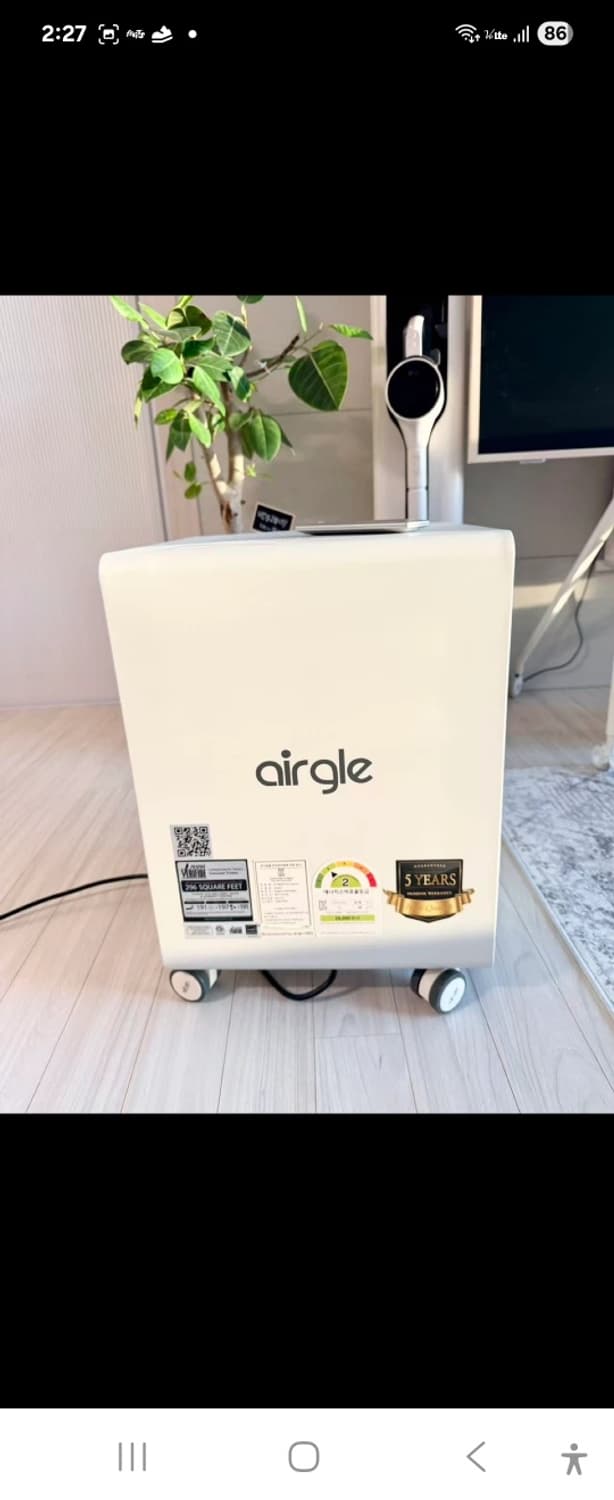 사우디황실 미항공 우주국 NASA 선정 비교불가  공기청정기 에어글 상품이미지5