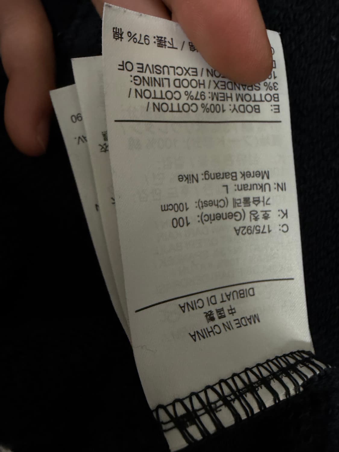 나이키 블랙 후드티 상품이미지3