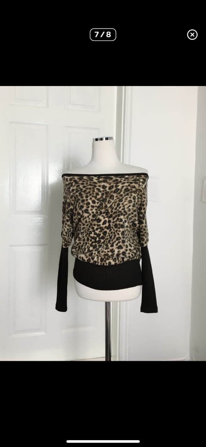 빈티지 레오파드 세미 니트 상품이미지2