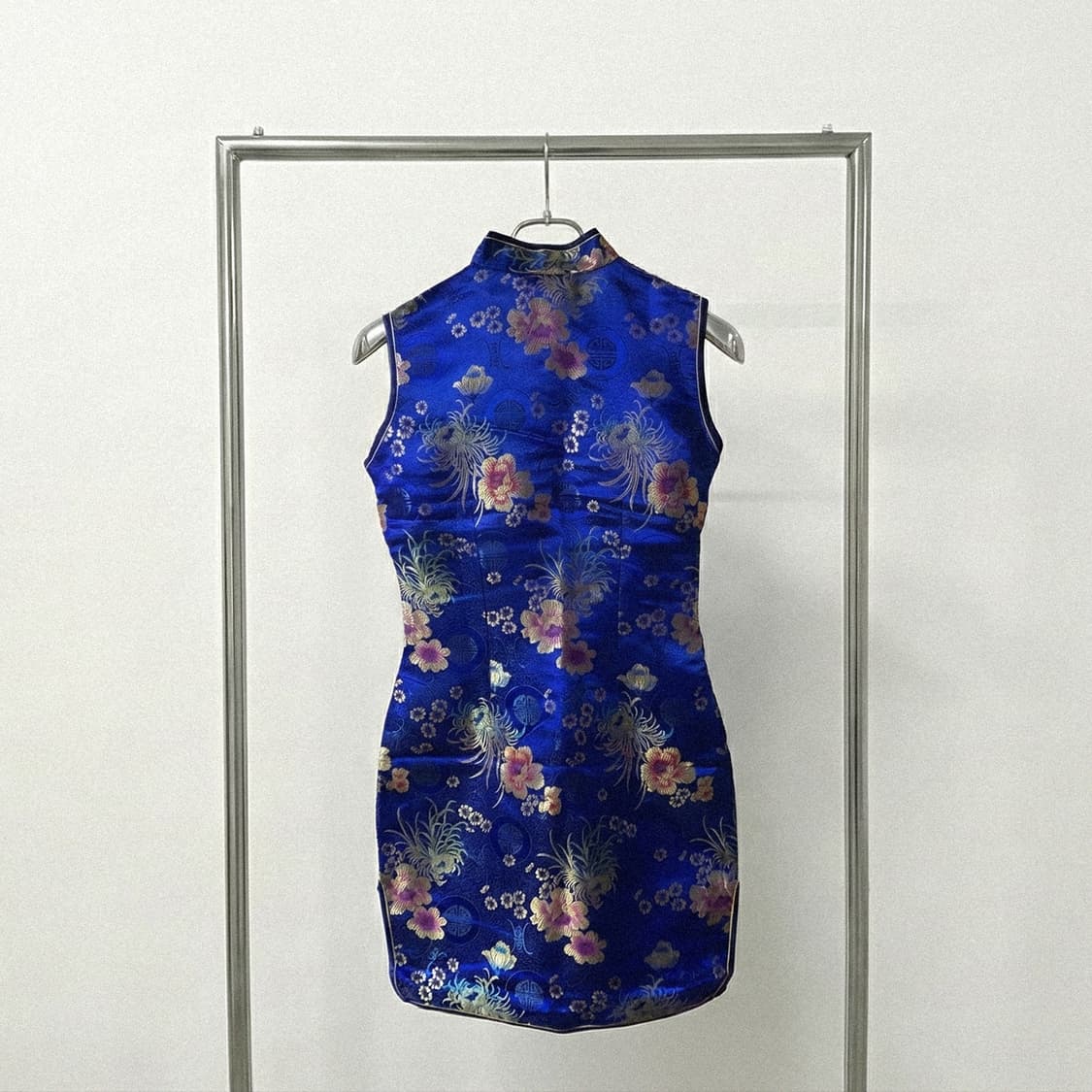 [Vintage] Royal Blue Gold Jacquard Qipao 상품이미지2