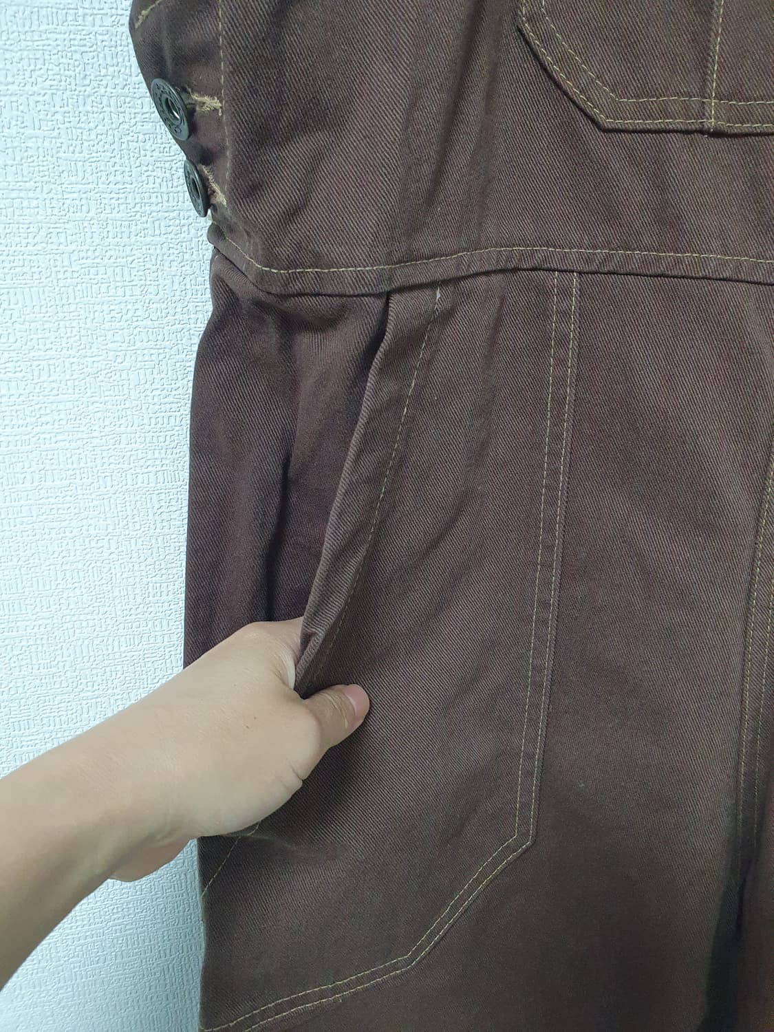 브라운오버롤데님팬츠 상품이미지3