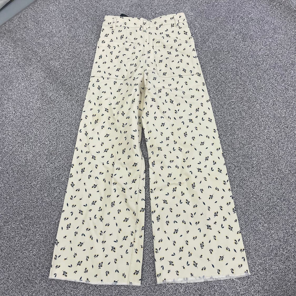 자라 마린 스트레이프 플라워 패턴 와이드팬츠 0105HS1 상품이미지3