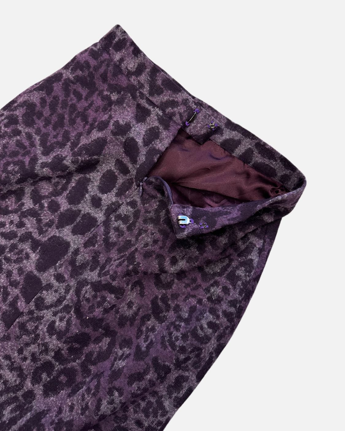 purple leopard wool skirt 상품이미지4