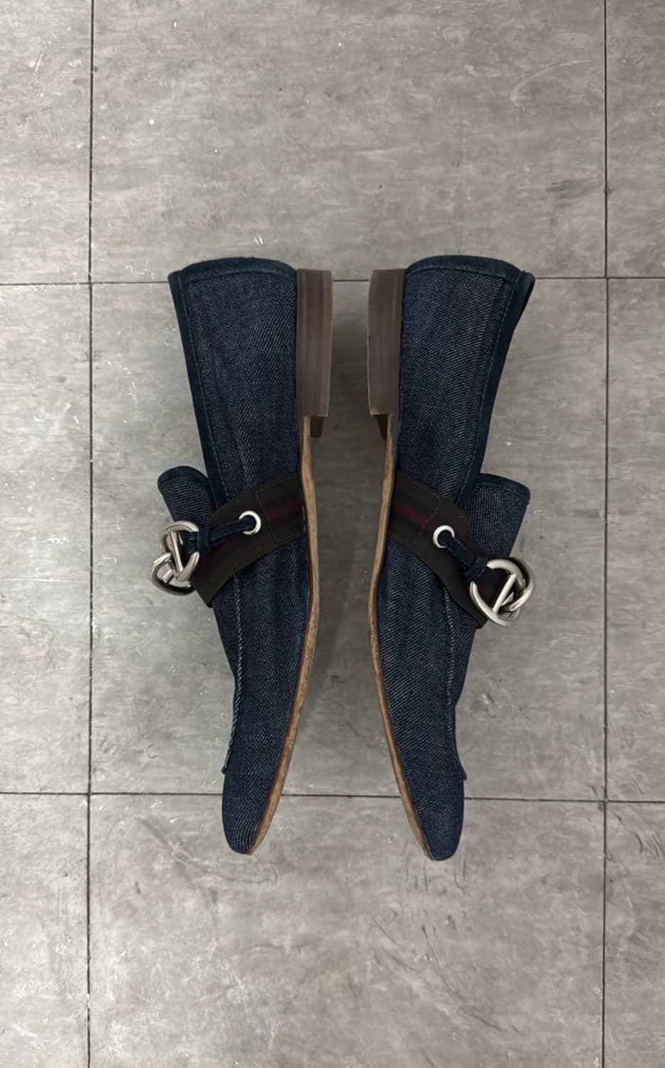 [280] 90’s 미우미우 체인 데님 로퍼 상품이미지4