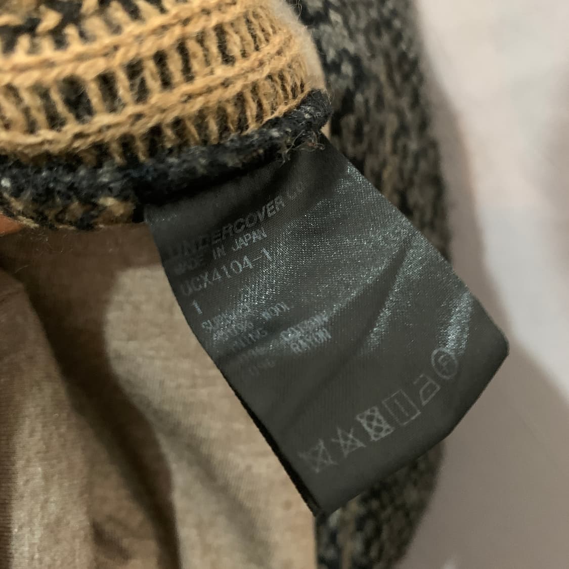 1 언더커버 19FW 니트 체크 싱글 롱코트 상품이미지7