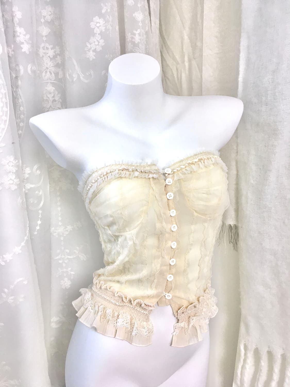 페어리 레이스 튜브탑 뷔스티에 상품이미지1