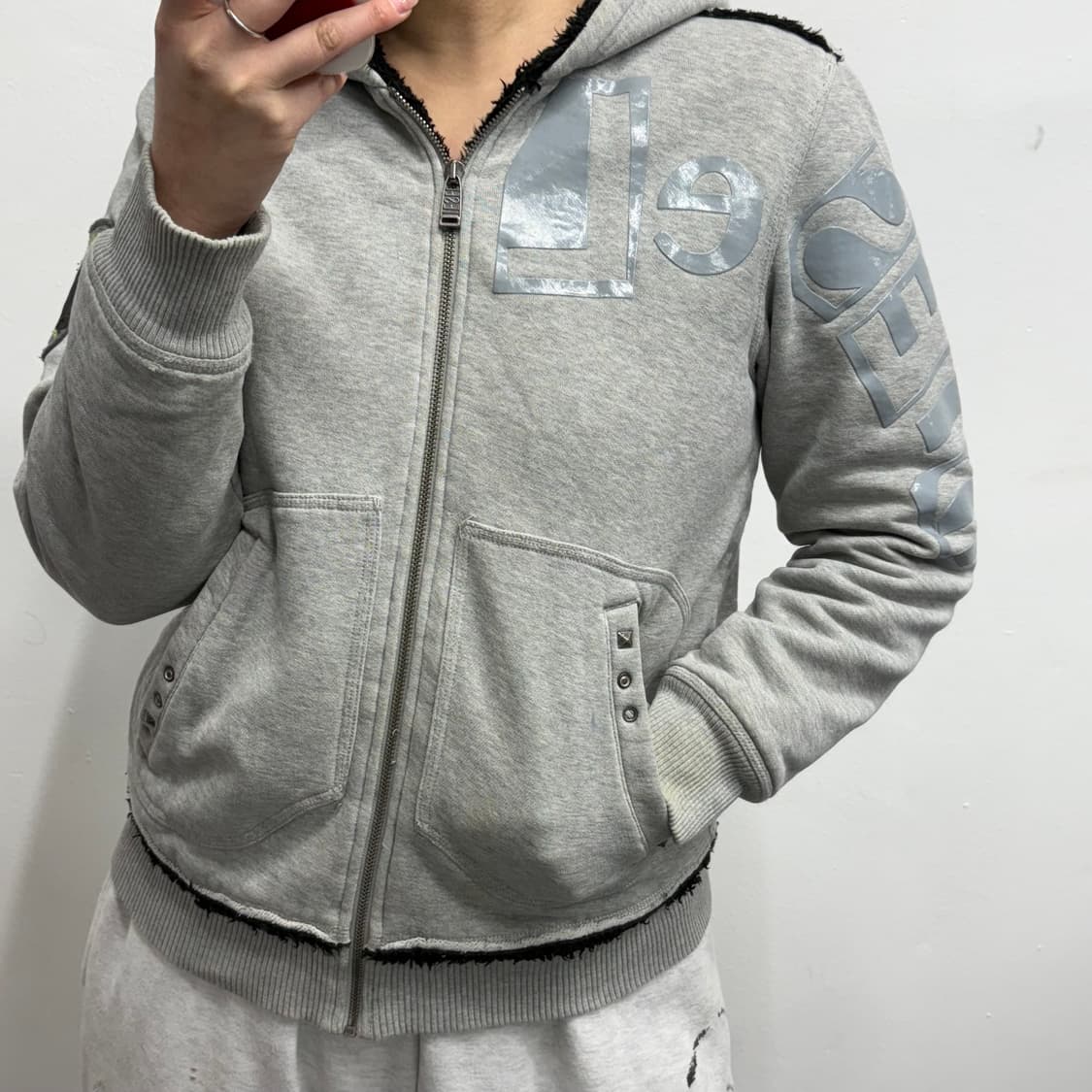 [XL] 디젤 그레이 후드집업 상품이미지1