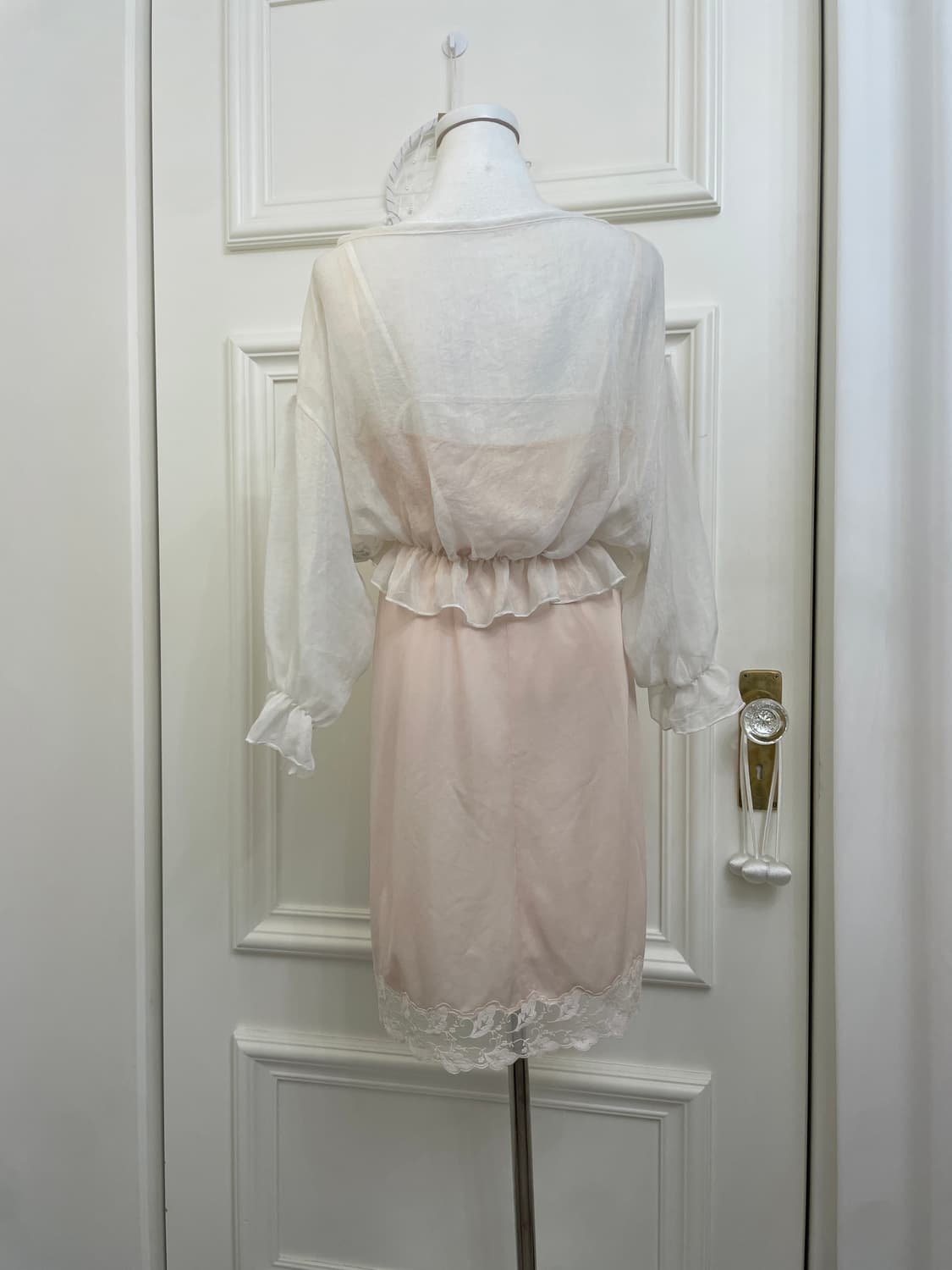 white&coral lovely slip set 상품이미지3