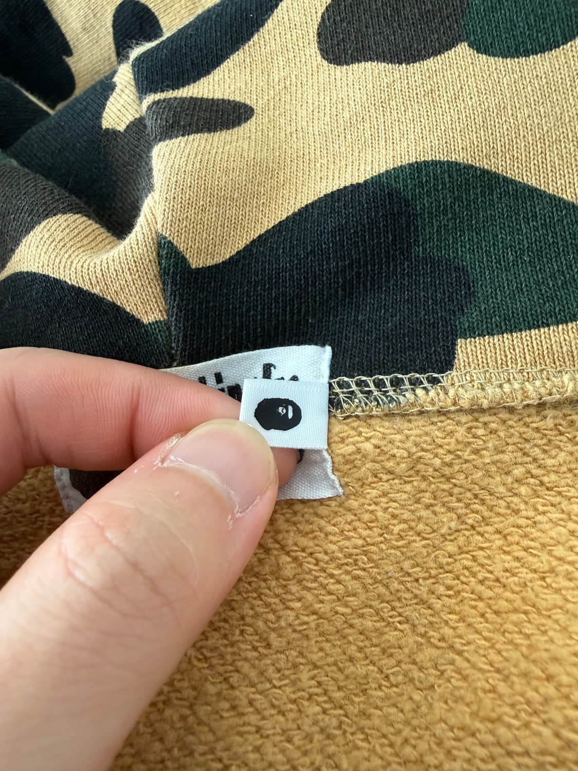 베이프 PONR 퍼스트 카모 세컨드 샤크 풀 집 후드 옐로우 (황계) 상품이미지7