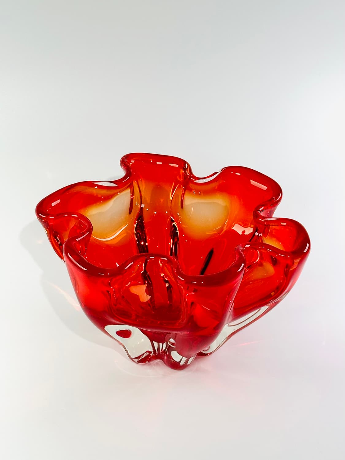 Vintage sanyu artglass handkerchief bowl 상품이미지1