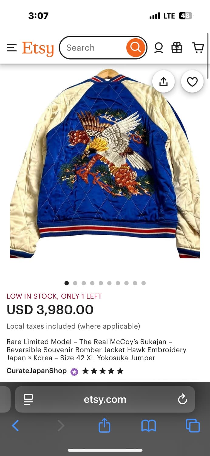 리얼 맥코이 한국전쟁 수베니어 자켓 XL 상품이미지9