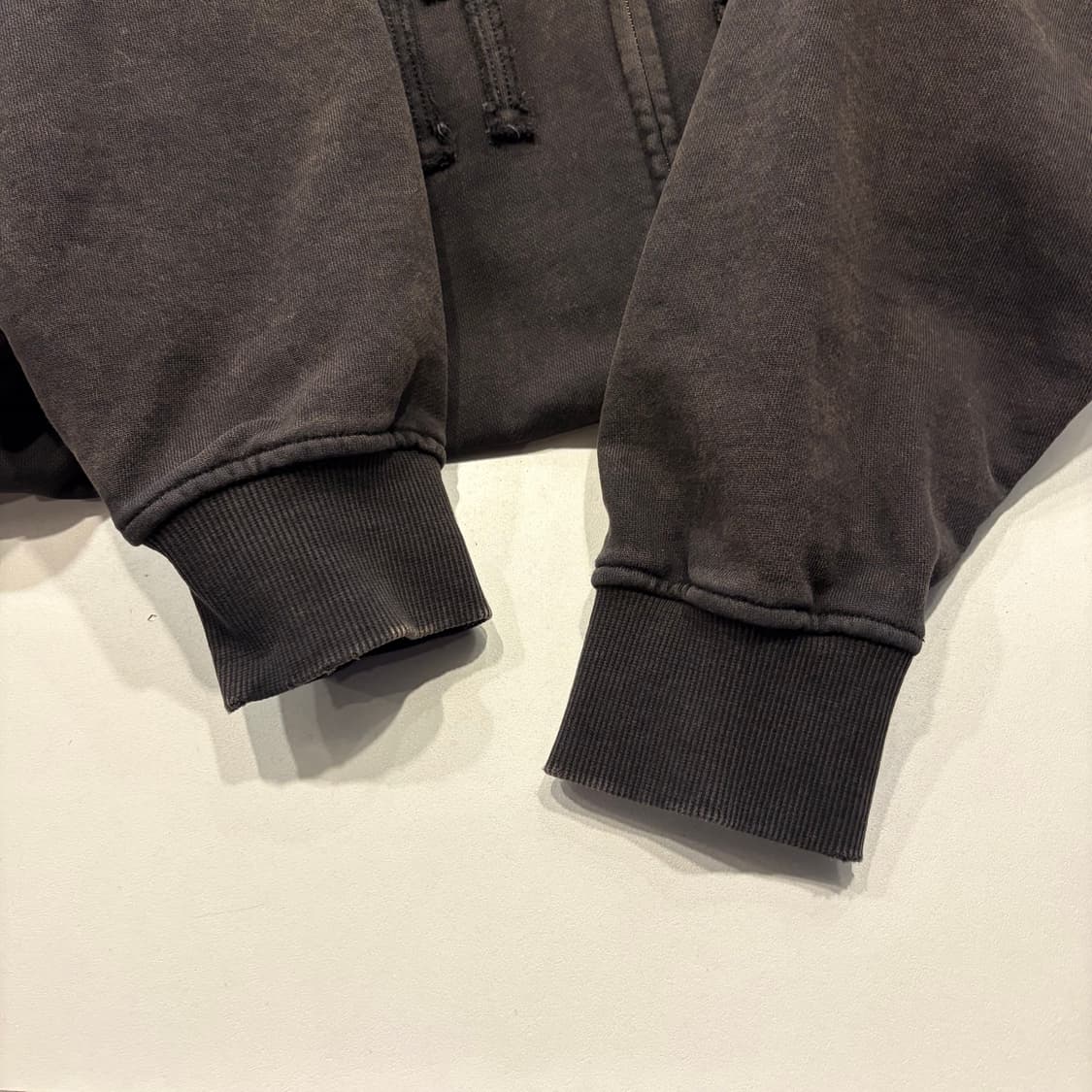 [L] 버커루 빈티지 다잉 워싱 후드집업 카키 그레이 D841 상품이미지7