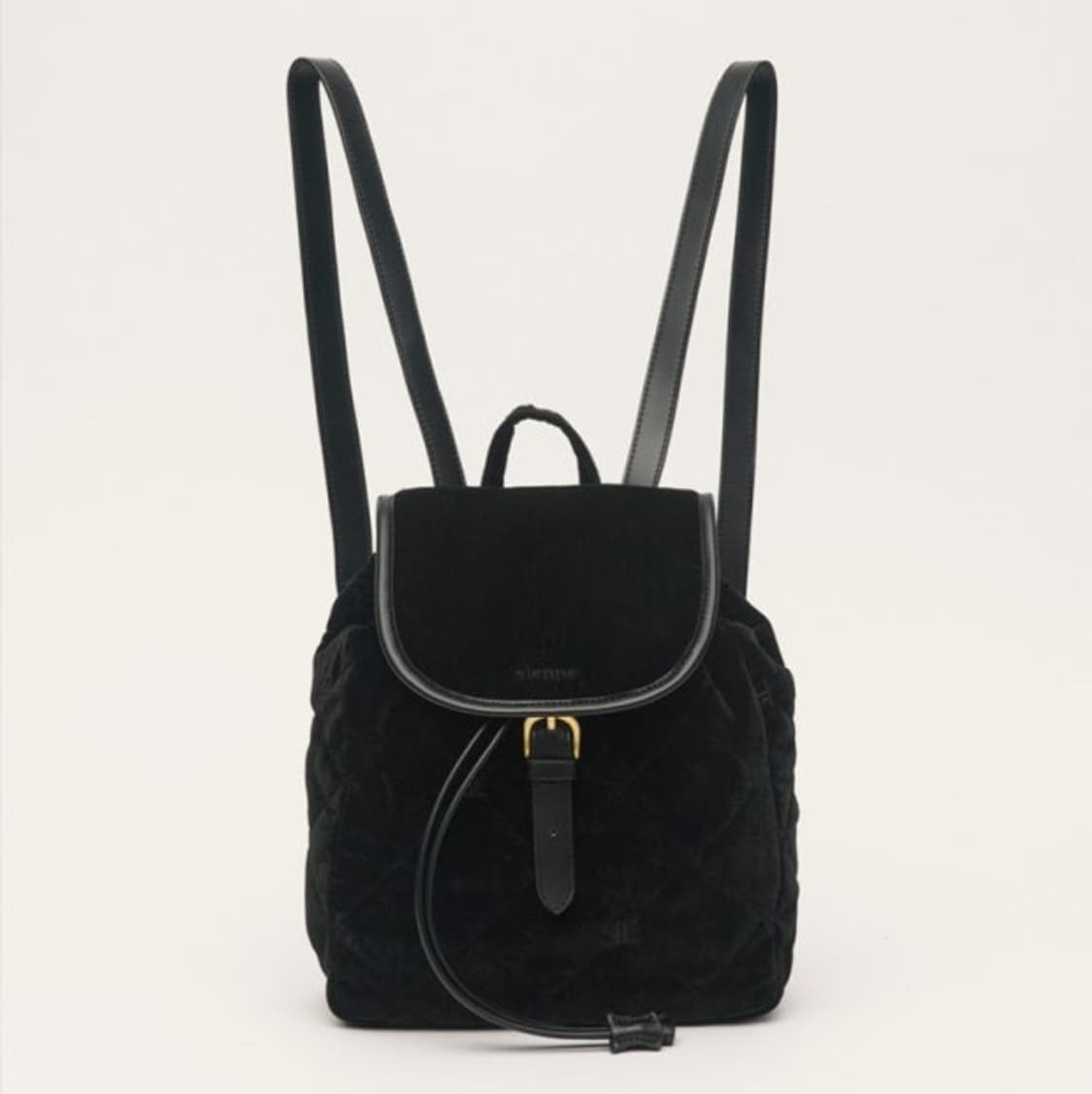 시엔느 누벨르 벨벳 백팩 Nouvelle Velvet Bag[Black] 상품이미지1