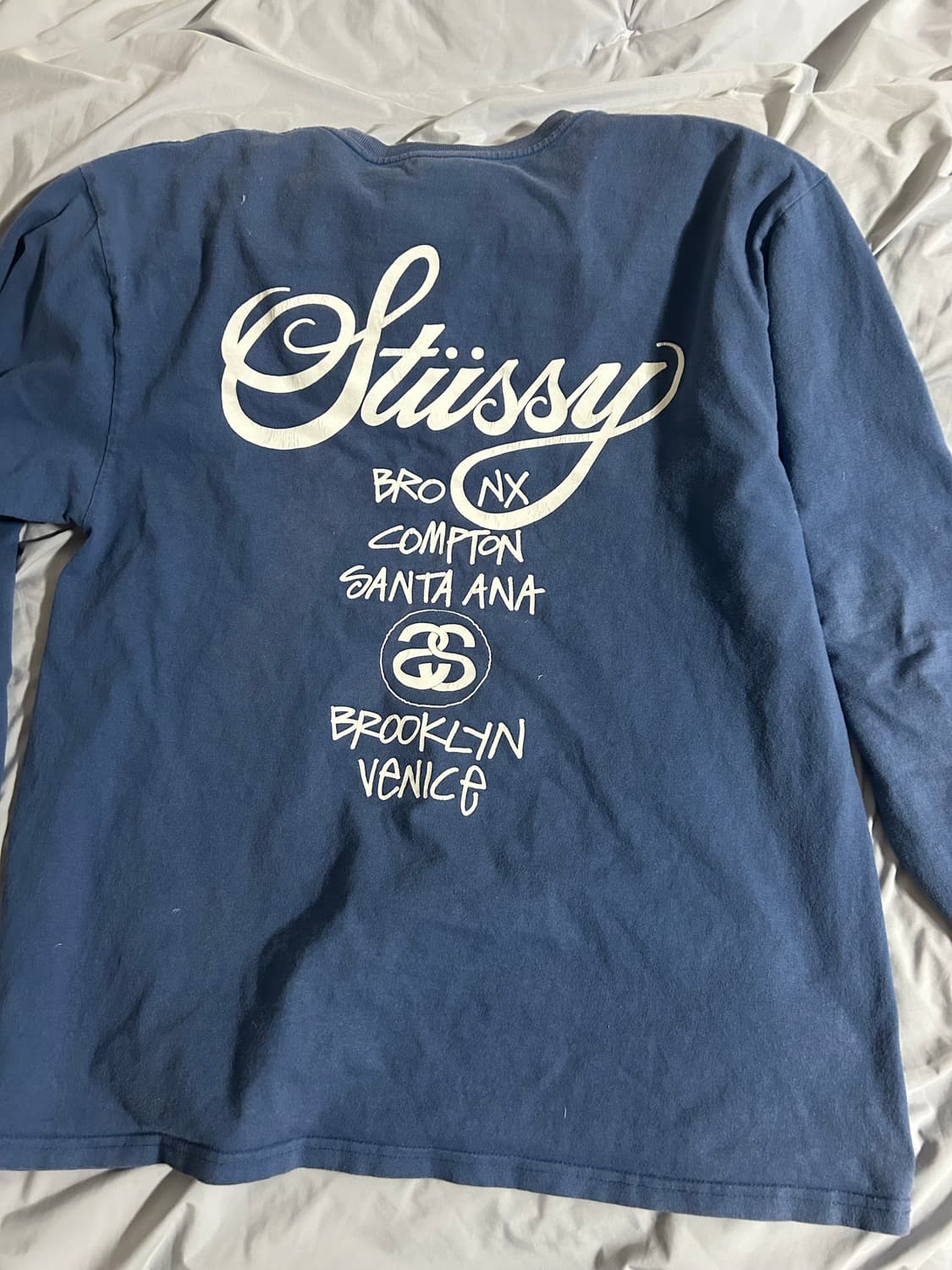 스투시 월드투어 롱슬리브 미드나잇 L 상품이미지2