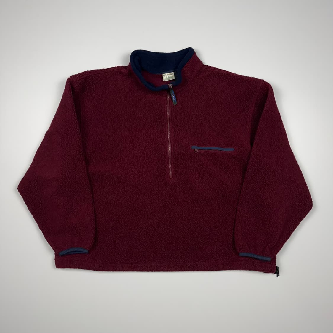 (110) 80s 엘엘빈 헤비 플리스 풀오버 버건디 상품이미지1