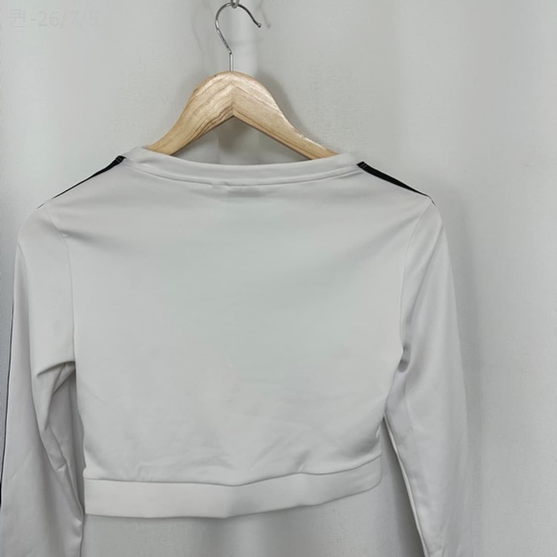 아디다스 여자 크롭 운동복 긴팔티 스판화이트 S 90 상품이미지10