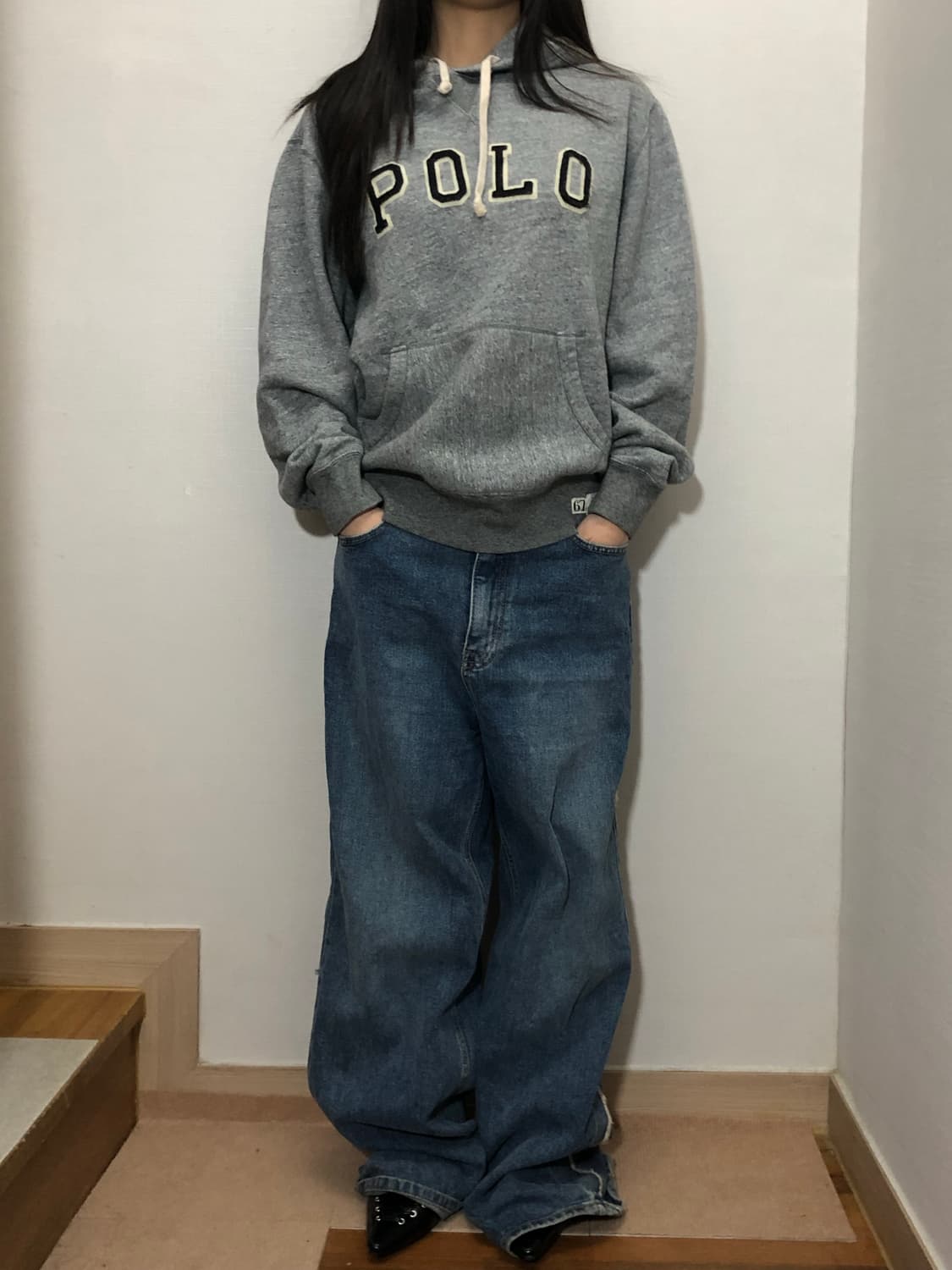 빈티지 폴로 그레이 후디 상품이미지6