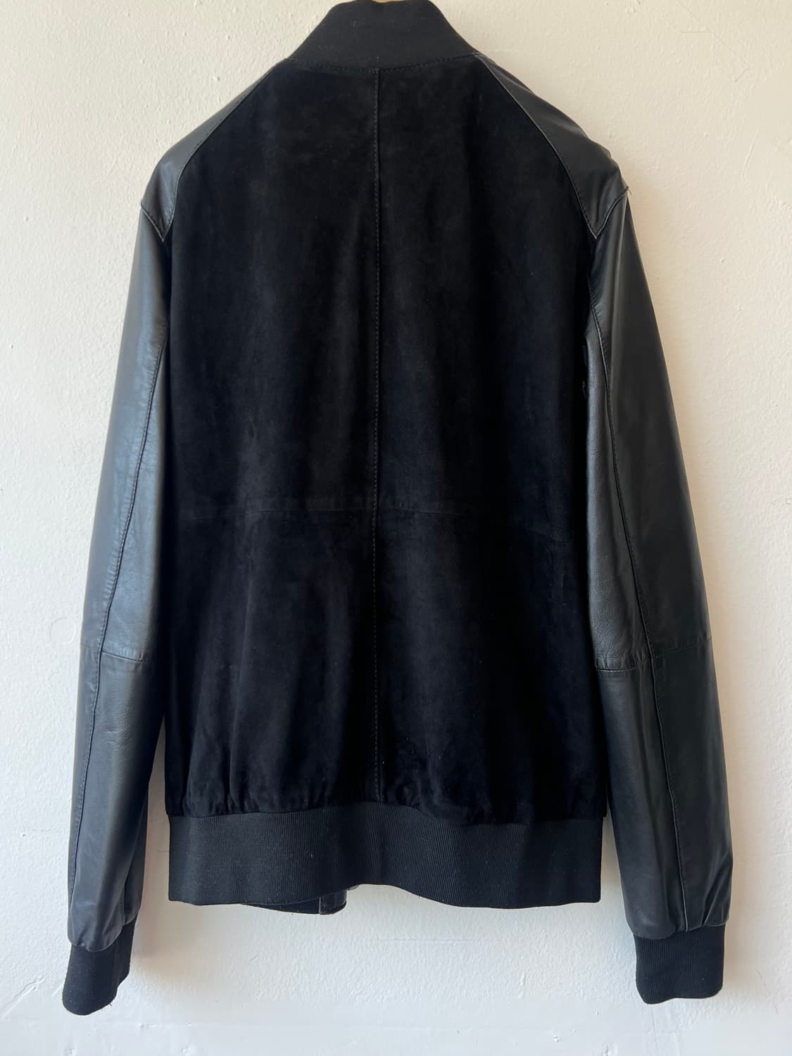 자라 남성 블랙 염소가죽 스웨이드믹스 바시티점퍼  상품이미지8