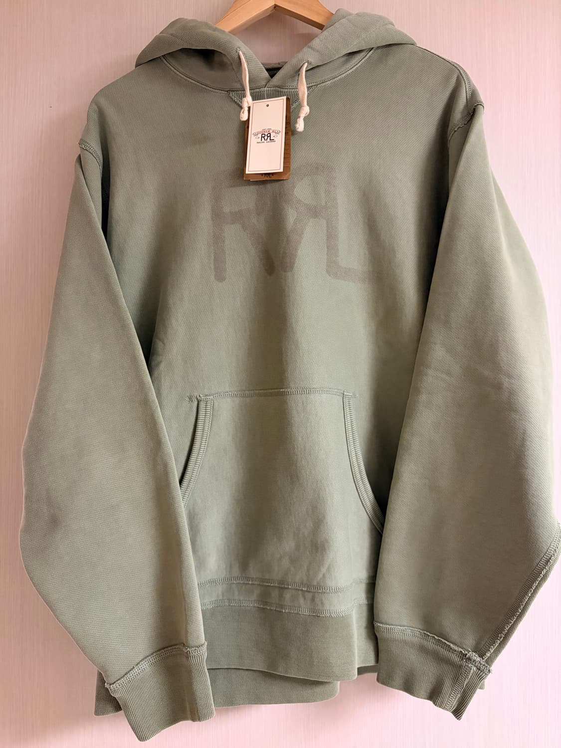 RRL 더블알엘 후드티 랜치 로고 티셔츠 페이디드 민트 L 상품이미지1