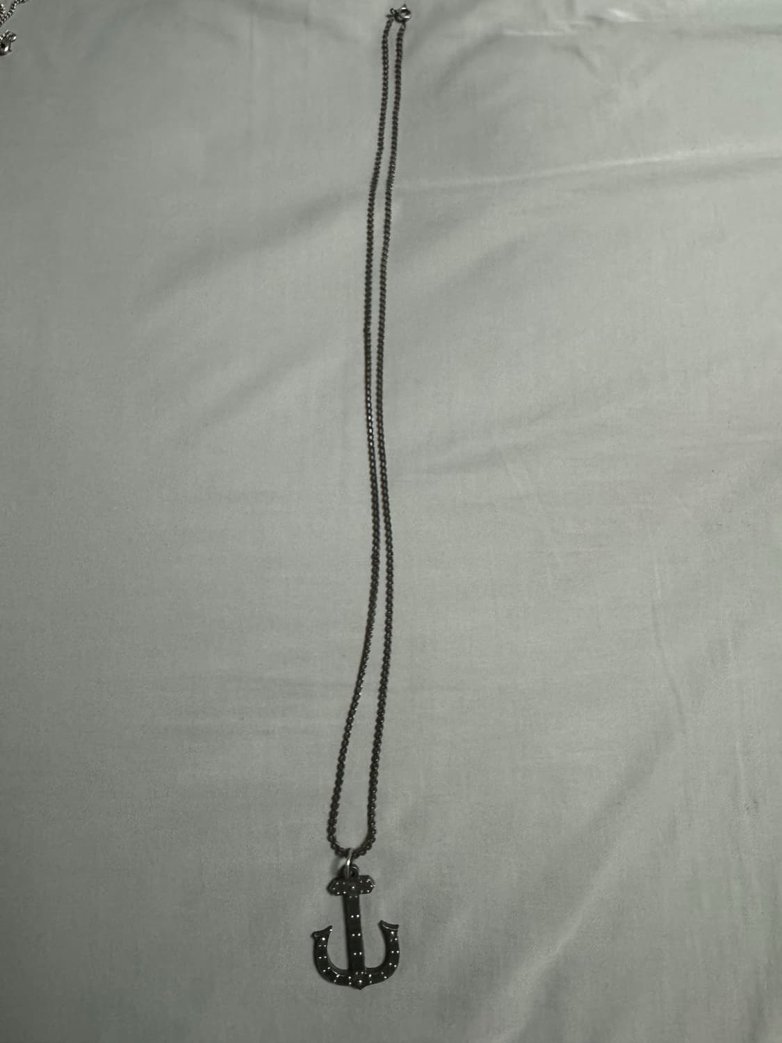 빈티지 닻 모양 목걸이 실버 상품이미지2
