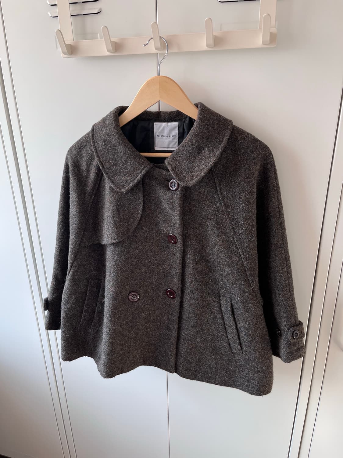 Maison de plage 모리걸 둥근카라 더블 버튼 울 코트 상품이미지3