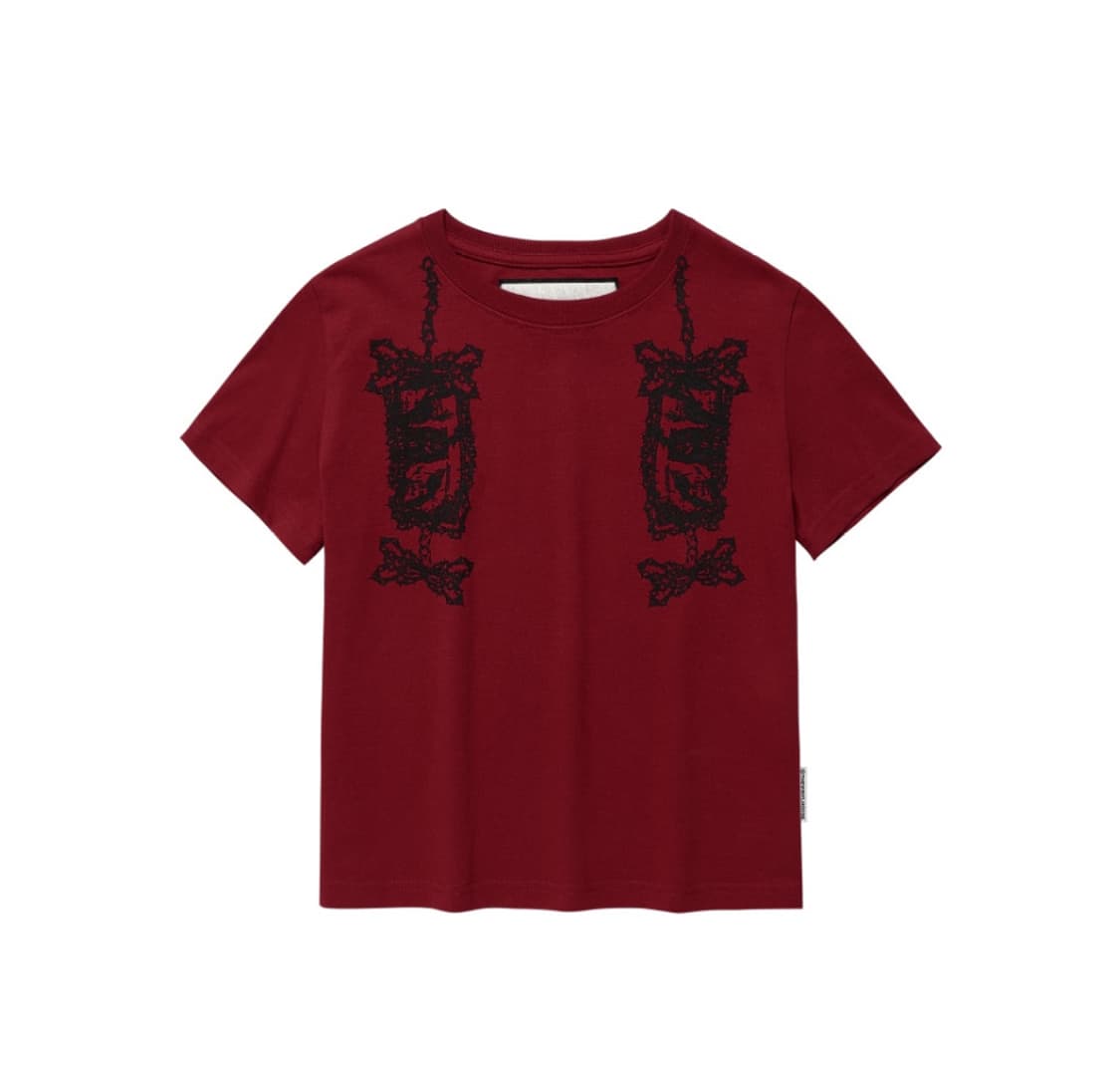 더바이닐하우스 THEVINYLHOUSE CHAIN RIBBON TEE 상품이미지1