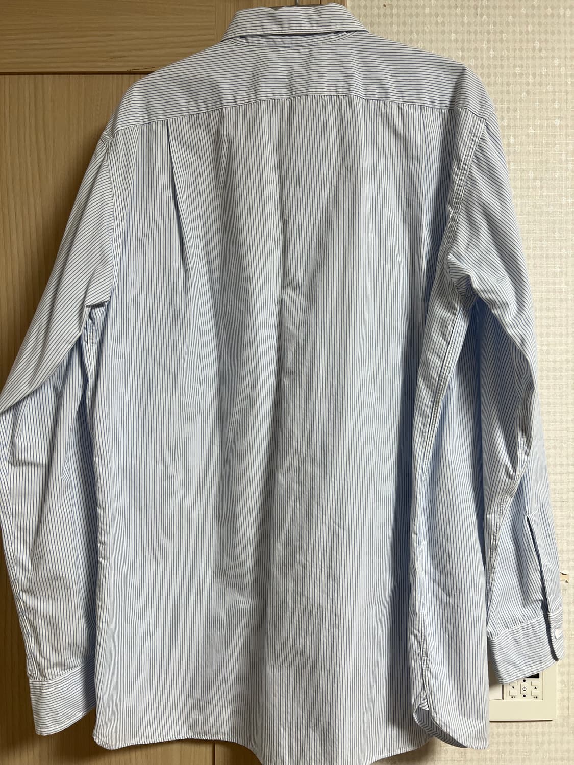 나나미카 레귤러 칼라 스트라이프 윈드 셔츠(삭스, S) 상품이미지2