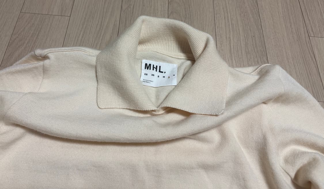 마가렛호웰(MHL) 카라 니트 아이보리 L 상품이미지1